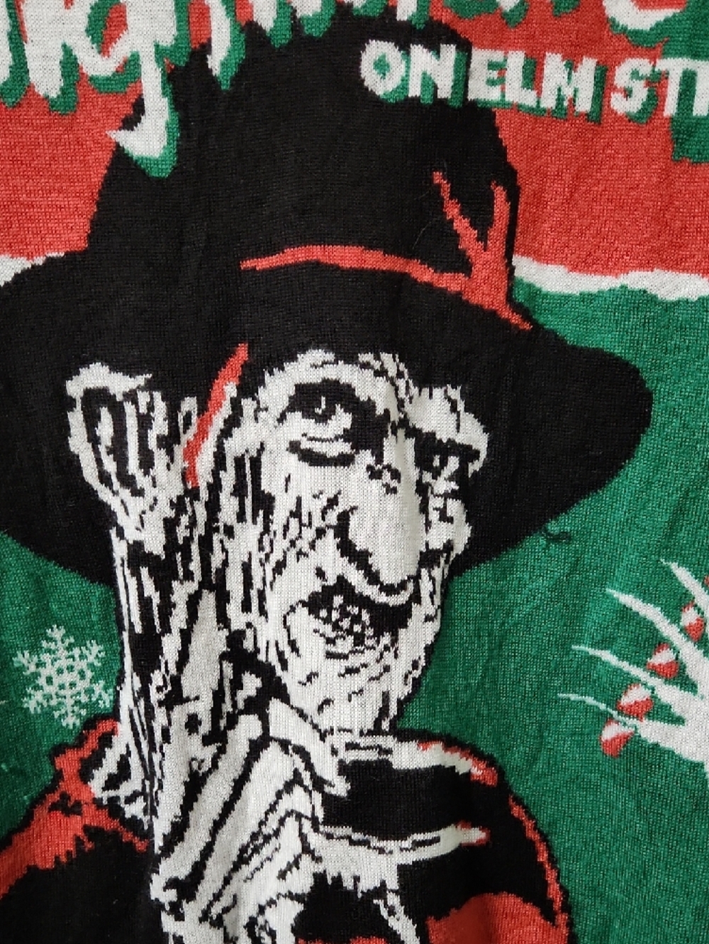 A Nightmare on Elm Street Men's Green & Red Graphic Sweater - Picture 2 of 5